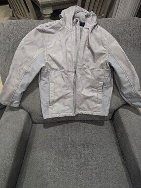 Free Country Light Gray Hooded Puffer Jacket